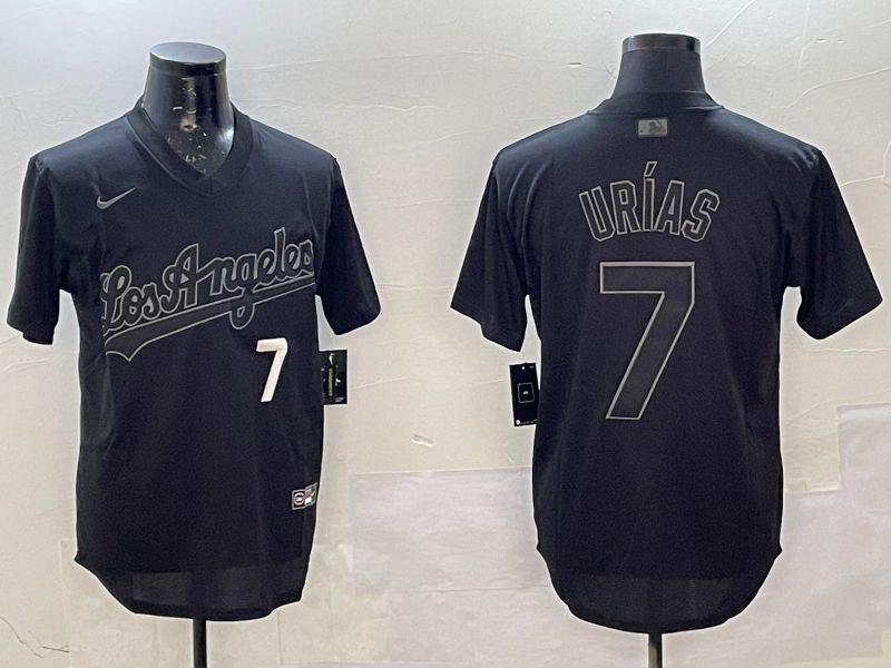 Men Los Angeles Dodgers #7 Urias Black Throwback Game 2025 Nike MLB Jersey style 02255->los angeles dodgers->MLB Jersey